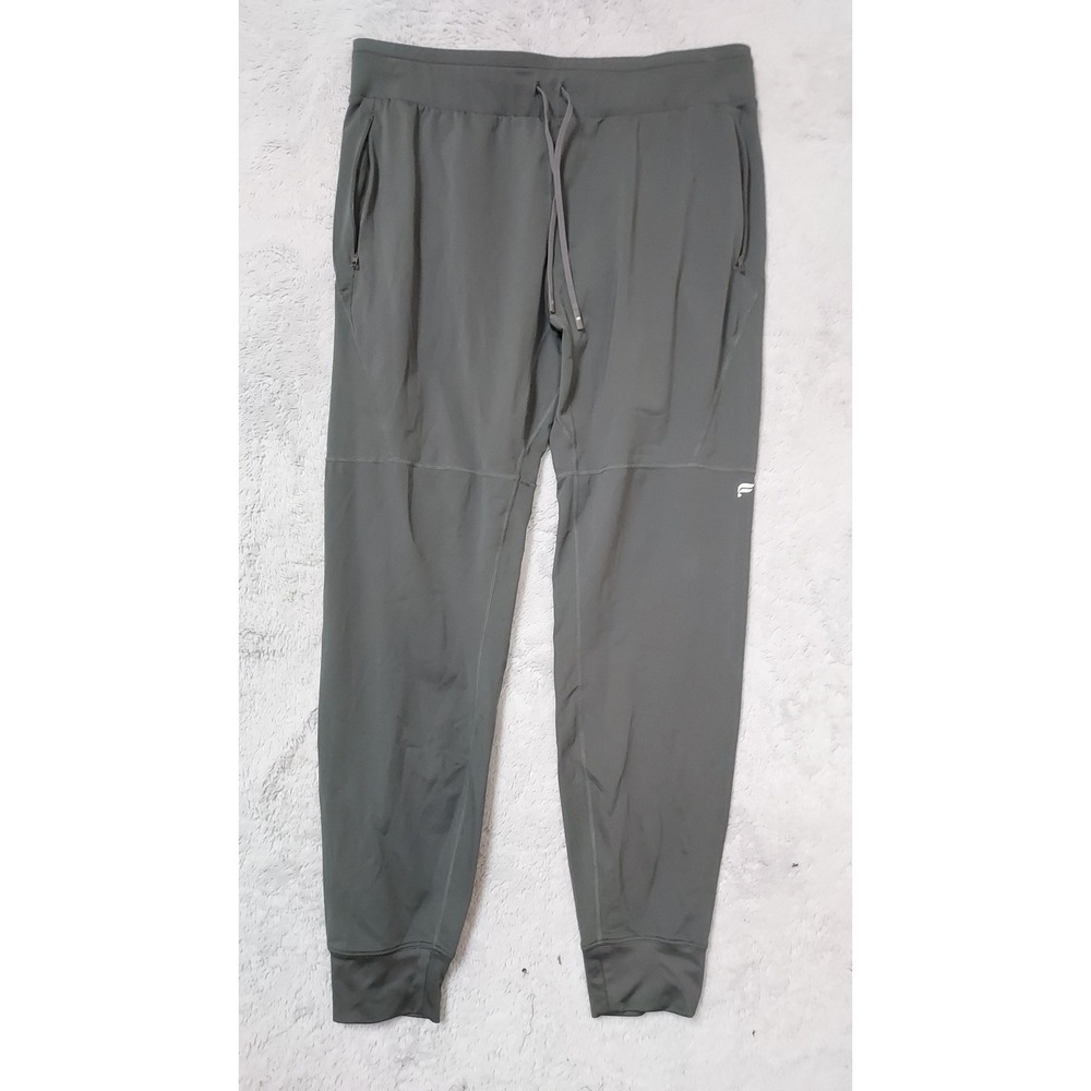 Fabletics Pant Mens XL Athletic Altitude Slim Fit Jogger Gray Drawstring Running
